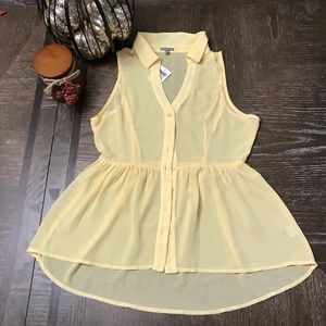 NWT Button Up Babydoll Top